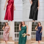 Пеньюар атласный для пышных дам