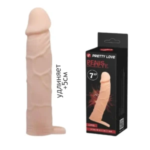 Удлиняющая реалистичная насадка на пенис Pretty Love Penis Sleeve