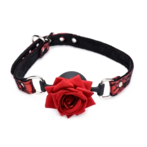 Роскошный кляп в виде розы Zalo - Rose Ball Gag для любовных игр